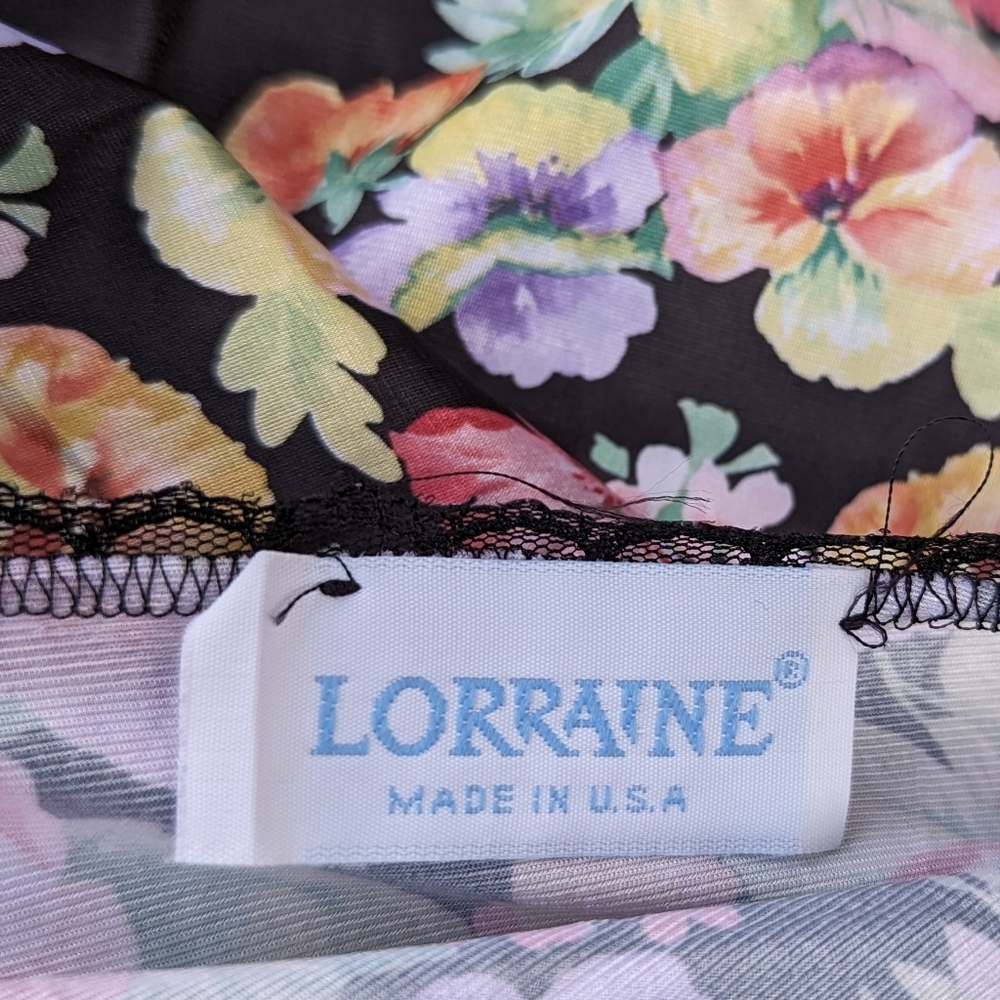 FLORAL vintage NIGHTGOWN and ROBE set L Xl - Picture 14 of 14